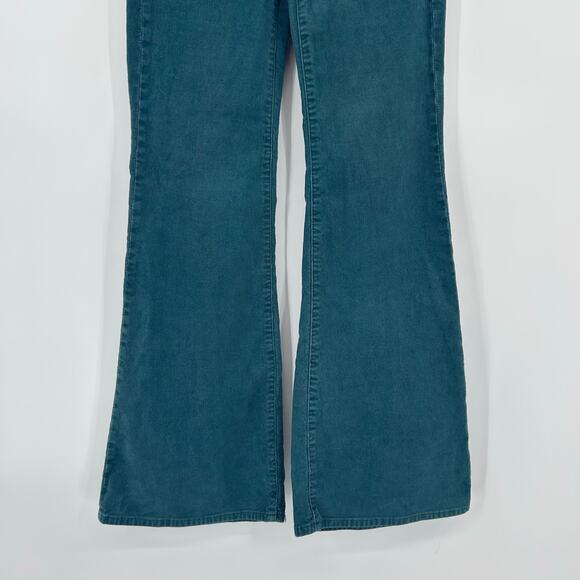 American Eagle Stretch Corduroy Super High-Waisted Flare Pant Green Womens 000 - Picture 6 of 11